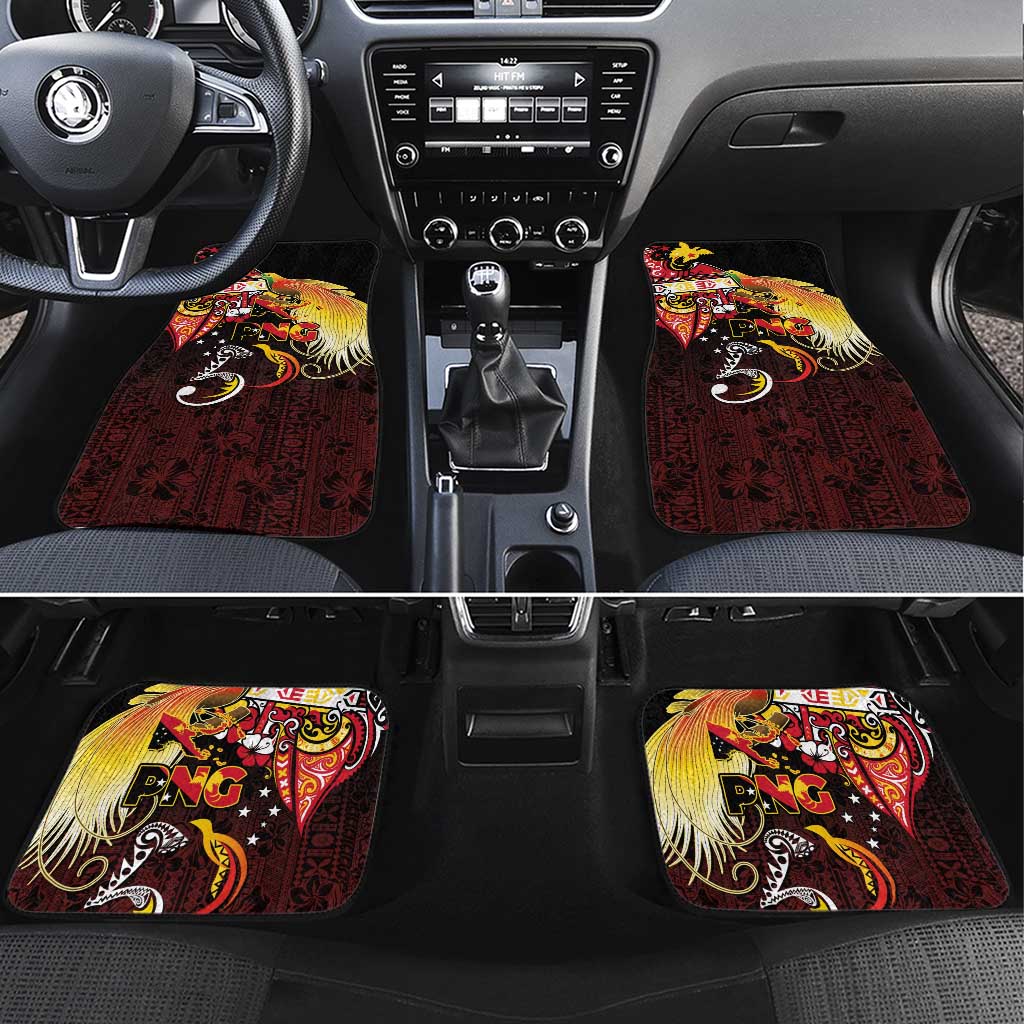 Papua New Guinea 2025 Car Mats 50th Independence Day Anniversary LT03 Set 4pcs Red - Polynesian Pride