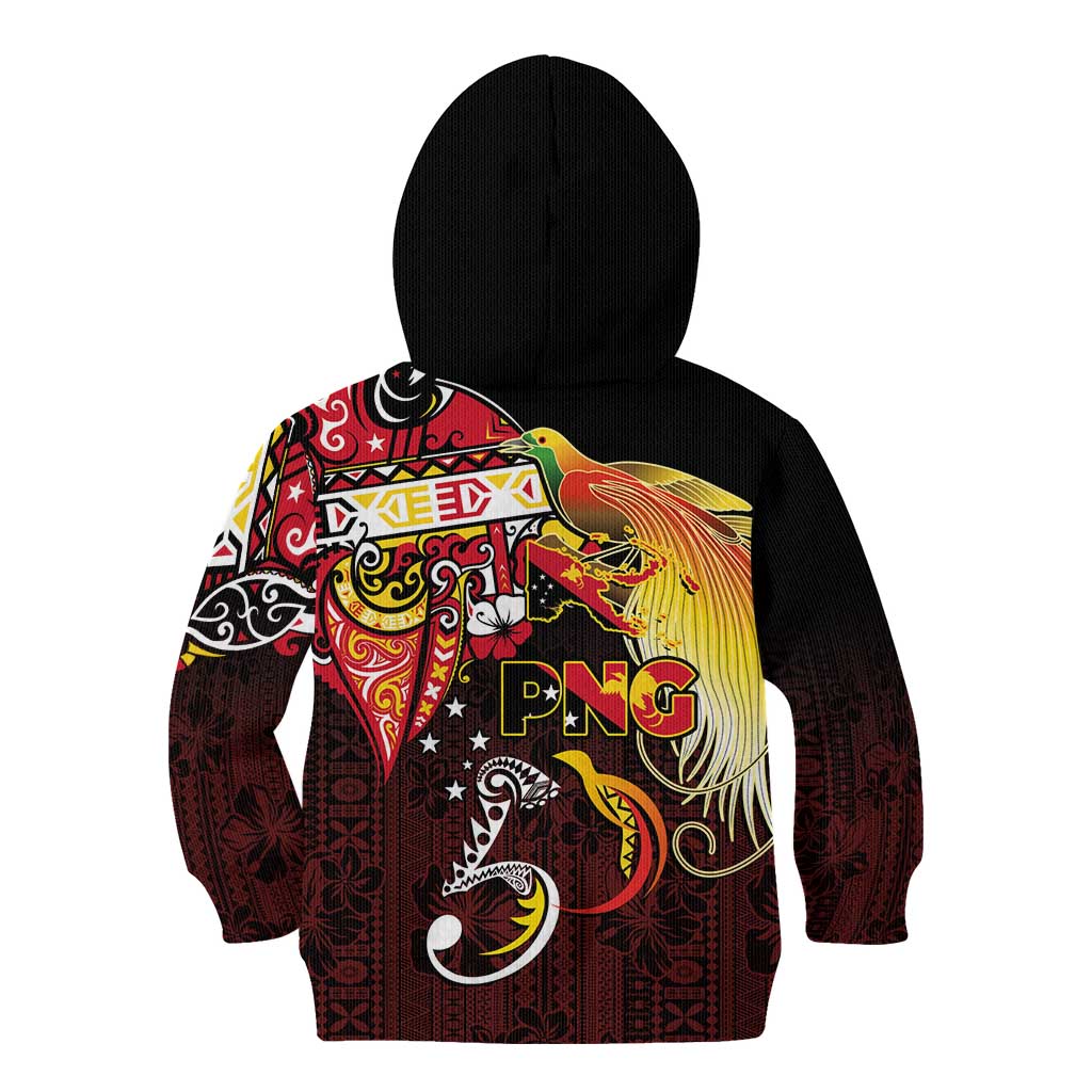 Papua New Guinea 2025 Kid Hoodie 50th Independence Day Anniversary LT03 - Polynesian Pride