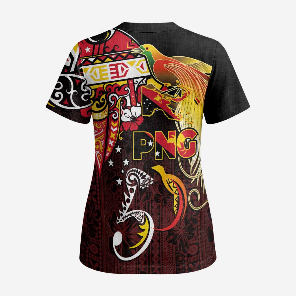 Papua New Guinea 2025 Scrub Top 50th Independence Day Anniversary LT03 - Polynesian Pride
