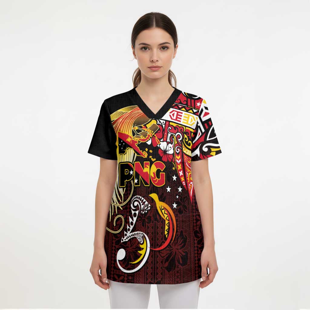 Papua New Guinea 2025 Scrub Top 50th Independence Day Anniversary LT03 - Polynesian Pride