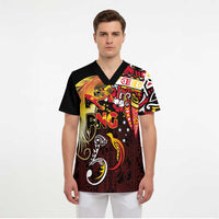 Papua New Guinea 2025 Scrub Top 50th Independence Day Anniversary LT03 - Polynesian Pride