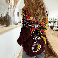 Papua New Guinea 2025 Women Casual Shirt 50th Independence Day Anniversary LT03 - Polynesian Pride