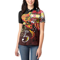 Papua New Guinea 2025 Women Polo Shirt 50th Independence Day Anniversary LT03 - Polynesian Pride