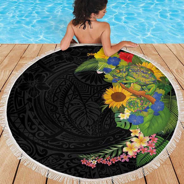 Hawaiian Tropical Plants and Chameleon Beach Blanket Polynesian
