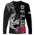 Polynesian Fiji Long Sleeve Shirt Shark and Hibiscus Tapa Pattern Version LT03 - Polynesian Pride