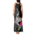 Polynesian Fiji Tank Maxi Dress Shark and Hibiscus Tapa Pattern Version LT03 - Polynesian Pride