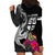 Custom Polynesian Fiji Hoodie Dress Shark and Hibiscus Tapa Pattern Version LT03 - Polynesian Pride