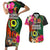 Penama Day Couples Matching Short Sleeve Bodycon Dress and Hawaiian Shirt 16th September Polynesian Pattern with Pacific Flower LT03 Black - Polynesian Pride