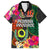 Penama Day Family Matching Off Shoulder Long Sleeve Dress and Hawaiian Shirt 16th September Polynesian Pattern with Pacific Flower LT03 Dad's Shirt - Short Sleeve Black - Polynesian Pride