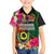 Penama Day Family Matching Off Shoulder Long Sleeve Dress and Hawaiian Shirt 16th September Polynesian Pattern with Pacific Flower LT03 Son's Shirt Black - Polynesian Pride