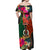 Penama Day Off Shoulder Maxi Dress 16th September Polynesian Pattern with Pacific Flower LT03 - Polynesian Pride