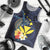 Hawaiian Whale and Kanaka Maoli Symbol Men Tank Top Hibiscus with Hawaii Map and Polynesian Tattoo Deep Sea Color