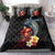 Hawaiian Whale and Volcanic Eruption Bedding Set Hibiscus and Kakau Pattern