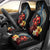 Hawaiian Whale and Volcanic Eruption Car Seat Cover Hibiscus and Kakau Pattern