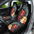 Hawaiian Whale and Volcanic Eruption Car Seat Cover Hibiscus and Kakau Pattern