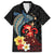 Hawaiian Whale and Volcanic Eruption Family Matching Off Shoulder Maxi Dress and Hawaiian Shirt Hibiscus and Kakau Pattern