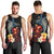 Hawaiian Whale and Volcanic Eruption Men Tank Top Hibiscus and Kakau Pattern