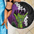 Hawaiian Halloween Beach Blanket Horror Shaka Hand with Plumeria and Polynesian Tattoo Midnight Color