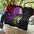 Hawaiian Halloween Quilt Horror Shaka Hand with Plumeria and Polynesian Tattoo Midnight Color