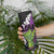 Hawaiian Halloween Skinny Tumbler Horror Shaka Hand with Plumeria and Polynesian Tattoo Midnight Color