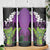 Hawaiian Halloween Skinny Tumbler Horror Shaka Hand with Plumeria and Polynesian Tattoo Midnight Color