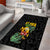 Hawaiian Halloween Area Rug Aloha Pinapple with Mysterious Hands and Polynesian Tribal Tattoo