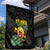 Hawaiian Halloween Garden Flag Aloha Pinapple with Mysterious Hands and Polynesian Tribal Tattoo