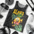 Hawaiian Halloween Men Tank Top Aloha Pinapple with Mysterious Hands and Polynesian Tribal Tattoo