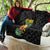 Hawaiian Halloween Quilt Aloha Pinapple with Mysterious Hands and Polynesian Tribal Tattoo