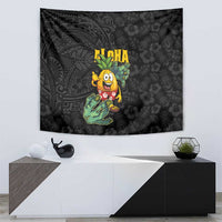 Hawaiian Halloween Tapestry Aloha Pinapple with Mysterious Hands and Polynesian Tribal Tattoo LT03 - Polynesian Pride