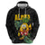 Hawaiian Halloween Zip Hoodie Aloha Pinapple with Mysterious Hands and Polynesian Tribal Tattoo