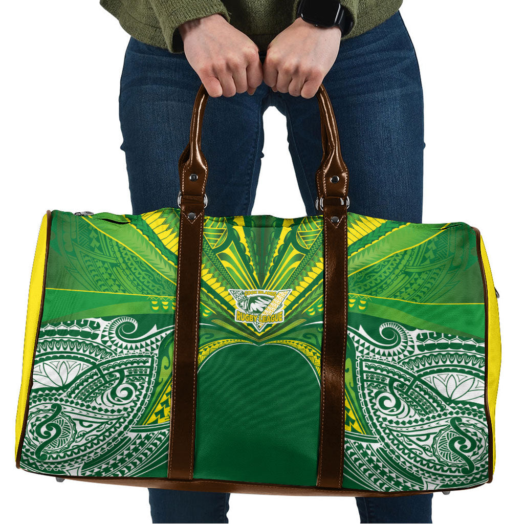 Cook Islands Rugby League Travel Bag Polynesian and Tatau Tribal Art - Green Color LT03 Green - Polynesian Pride
