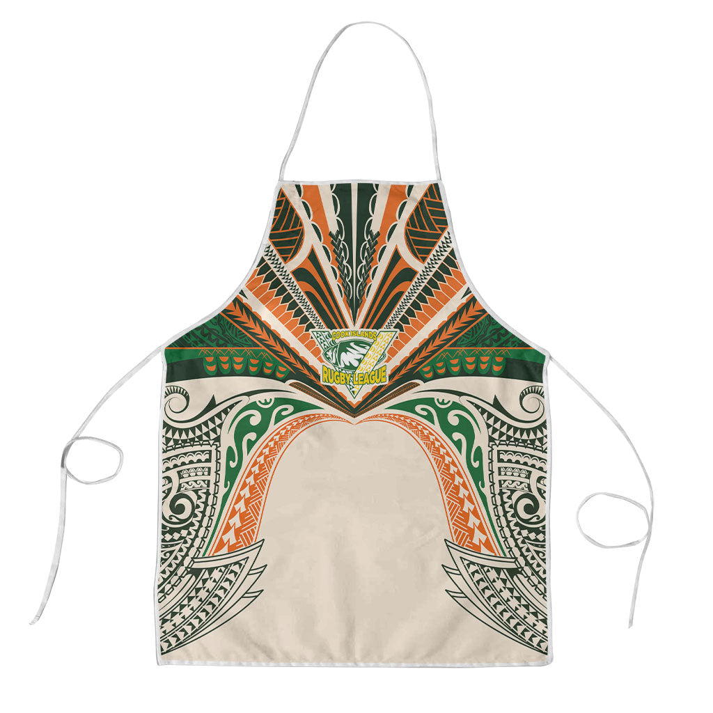 Cook Islands Rugby League Apron Polynesian and Tatau Tribal Art - Retro Palette