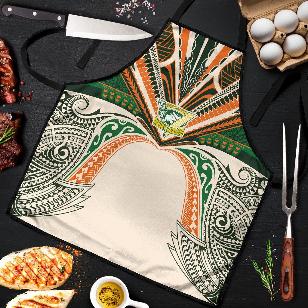 Cook Islands Rugby League Apron Polynesian and Tatau Tribal Art - Retro Palette LT03 Multicolor - Polynesian Pride
