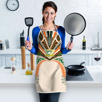 Cook Islands Rugby League Apron Polynesian and Tatau Tribal Art - Retro Palette LT03 - Polynesian Pride