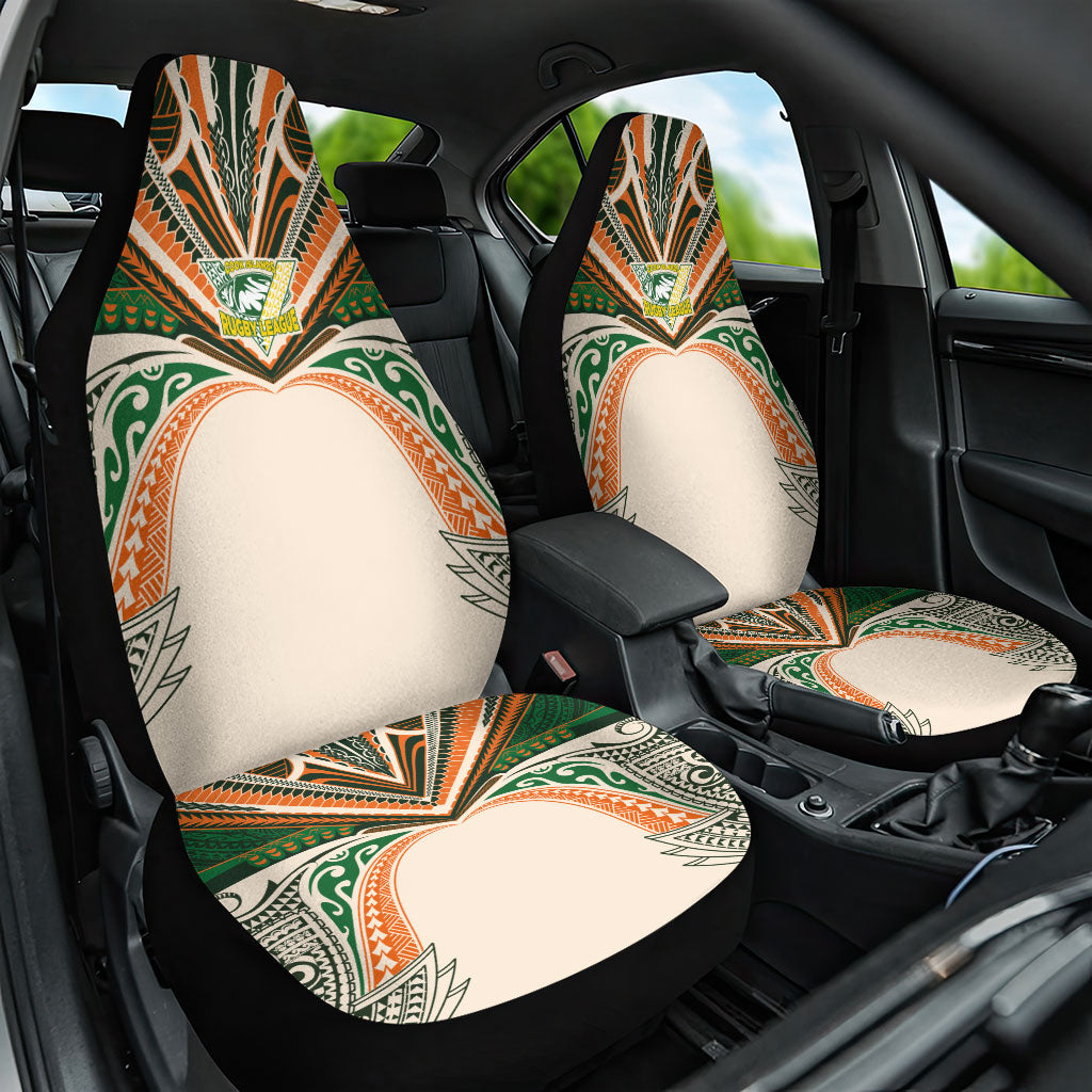 Cook Islands Rugby League Car Seat Cover Polynesian and Tatau Tribal Art - Retro Palette LT03 One Size Multicolor - Polynesian Pride