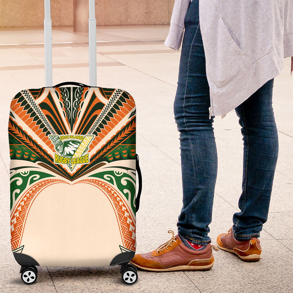 Cook Islands Rugby League Luggage Cover Polynesian and Tatau Tribal Art - Retro Palette LT03 Multicolor - Polynesian Pride