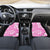 Hawaii Kauai Island Car Mats Hibiscus Pattern Seamless Tribal Simple Pink LT03 - Polynesian Pride