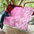 Hawaii Kauai Island Quilt Hibiscus Pattern Seamless Tribal Simple Pink LT03 - Polynesian Pride