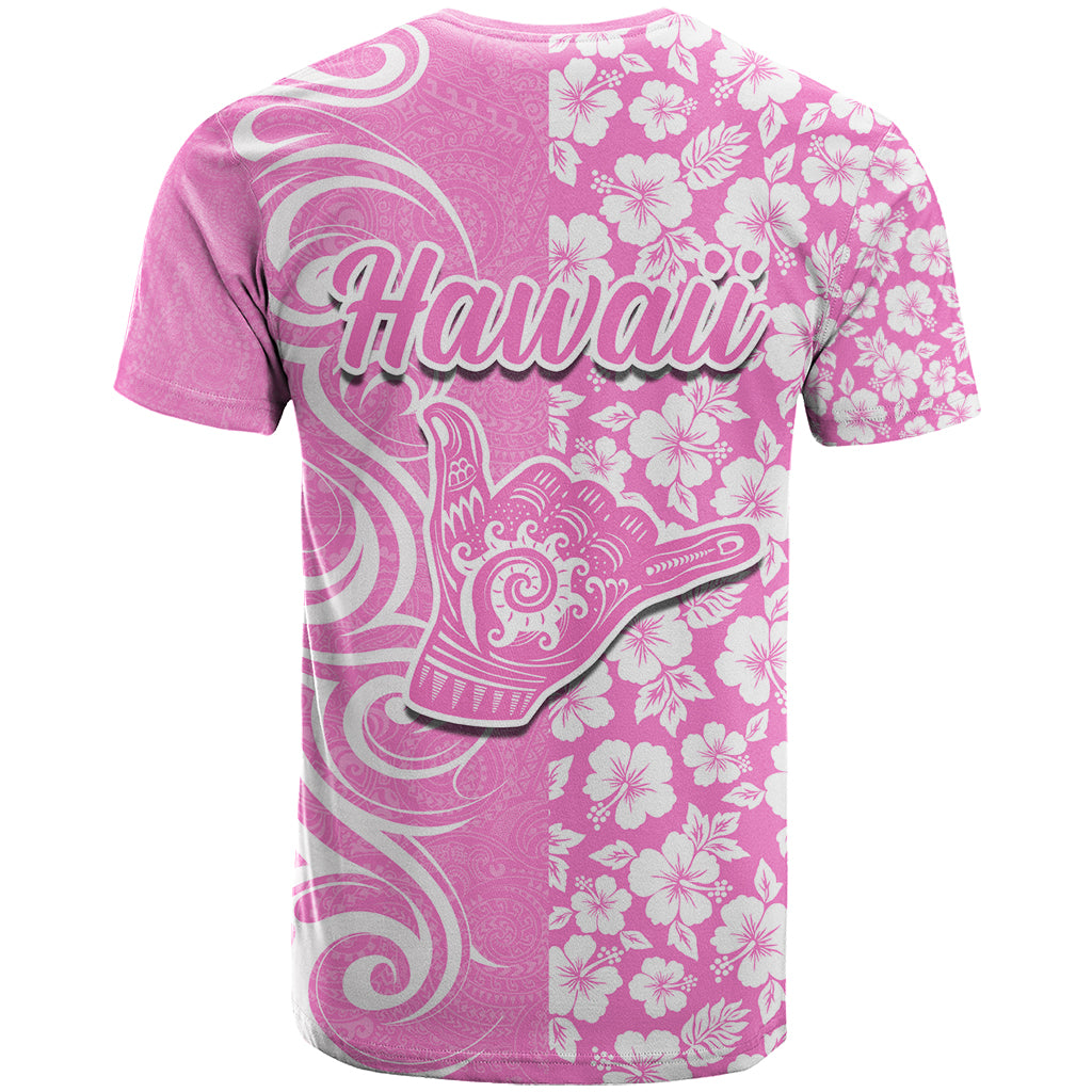 Hawaii Kauai Island T Shirt Hibiscus Pattern Seamless Tribal Simple Pink LT03 - Polynesian Pride