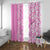 Hawaii Kauai Island Window Curtain Hibiscus Pattern Seamless Tribal Simple Pink LT03 With Grommets Pink - Polynesian Pride