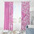 Hawaii Kauai Island Window Curtain Hibiscus Pattern Seamless Tribal Simple Pink LT03 - Polynesian Pride