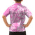 Custom Hawaii Kauai Island Family Matching Puletasi Dress and Hawaiian Shirt Hibiscus Pattern Seamless Tribal Simple Pink LT03 - Polynesian Pride