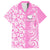 Custom Hawaii Kauai Island Hawaiian Shirt Hibiscus Pattern Seamless Tribal Simple Pink LT03 Pink - Polynesian Pride