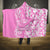 Custom Hawaii Kauai Island Hooded Blanket Hibiscus Pattern Seamless Tribal Simple Pink LT03 One Size Pink - Polynesian Pride