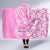 Custom Hawaii Kauai Island Hooded Blanket Hibiscus Pattern Seamless Tribal Simple Pink LT03 - Polynesian Pride