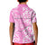 Custom Hawaii Kauai Island Kid Polo Shirt Hibiscus Pattern Seamless Tribal Simple Pink LT03 - Polynesian Pride