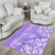 Hawaii Kauai Island Area Rug Hibiscus Pattern Seamless Tribal Simple Purple LT03 - Polynesian Pride