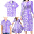 Hawaii Kauai Island Family Matching Long Sleeve Bodycon Dress and Hawaiian Shirt Hibiscus Pattern Seamless Tribal Simple Purple LT03 - Polynesian Pride