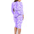 Hawaii Kauai Island Family Matching Long Sleeve Bodycon Dress and Hawaiian Shirt Hibiscus Pattern Seamless Tribal Simple Purple LT03 - Polynesian Pride